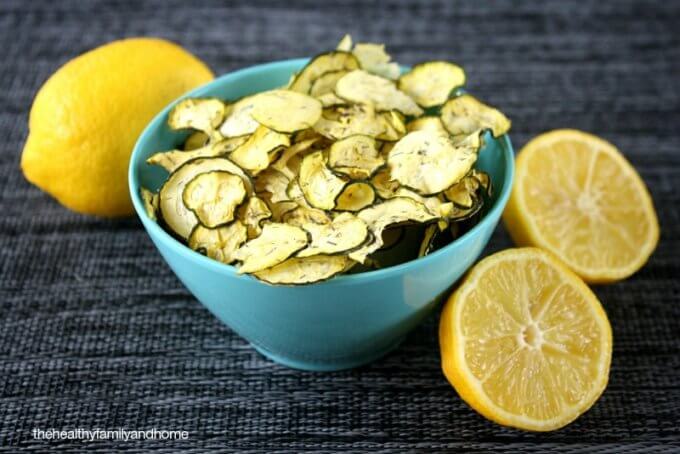 Raw Vegan Lemon Dill Zucchini Chips | The Healthy Family and Home