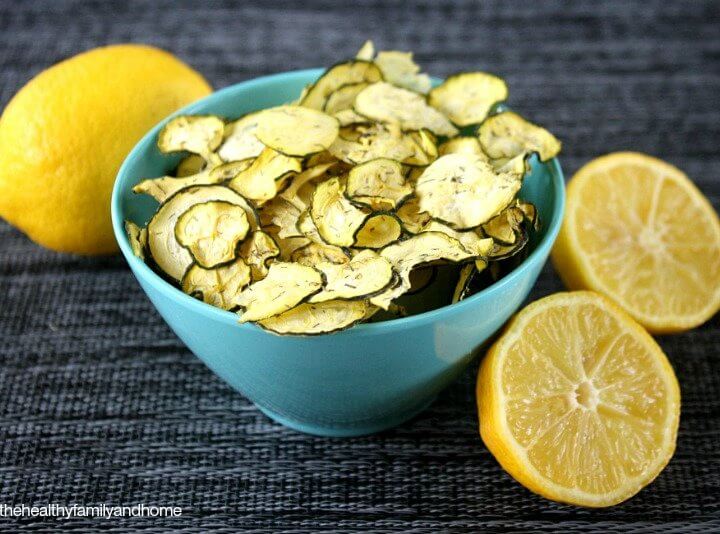 Raw Vegan Lemon Dill Zucchini Chips | The Healthy Family and Home