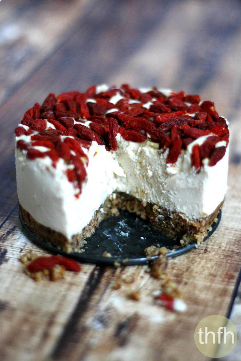 Raw Vegan Lemon and Goji Berry Cheesecake | The Healthy Family and Home