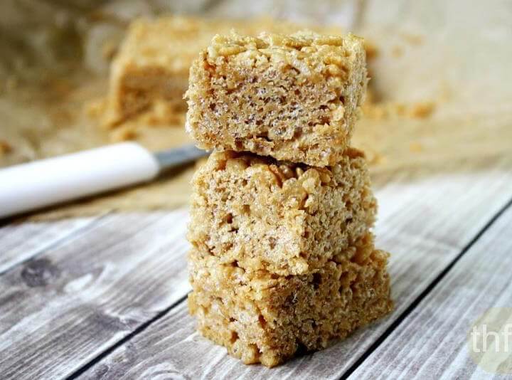 Vegan Peanut Butter Rice Crispy Treats | The Healthy Family and Home