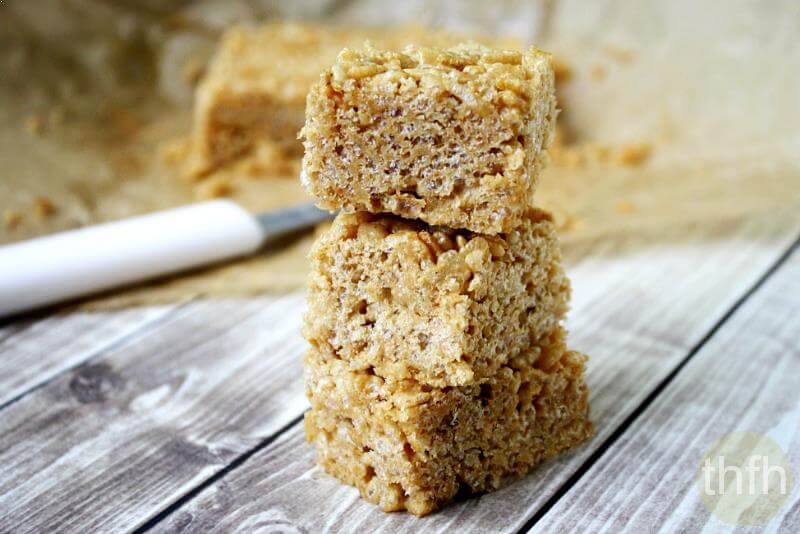 Vegan Peanut Butter Rice Crispy Treats | The Healthy Family and Home