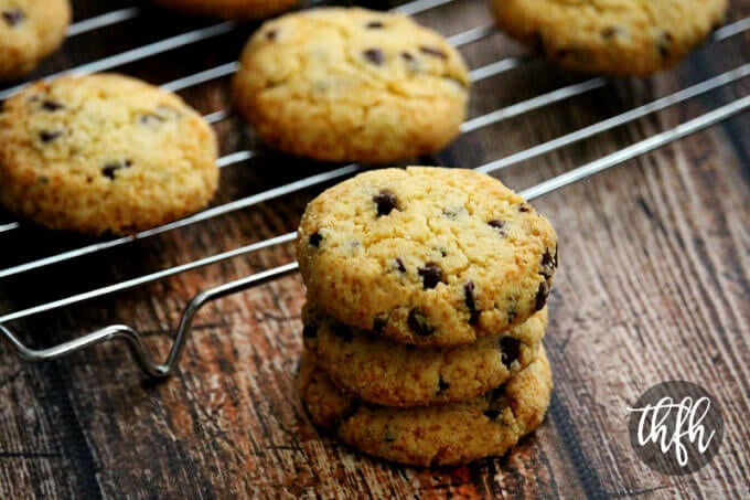 This is the best Gluten-Free, Grain-Free and Vegan Chocolate Chip Cookie recipe ever! No butter, eggs, white flour or refined sugar. Just a simple, easy, healthy and delicious chocolate chip cookie that turns out perfectly every single time! #cookies #chocolatechipcookies #baking #recipe #healthyrecipes #chocolate #chocolatechips #vegancookierecipes #glutenfreecookierecipes #cleaneatingcookierecipes #paleocookierecipes #eggfreecookierecipes #cookierecipes #grainfreecookierecipes #easycookierecipes #glutenfreevegancookierecipes #healthycookierecipes #veganchocolatechipcookies #veganglutenfreecookies #veganeasycookies
