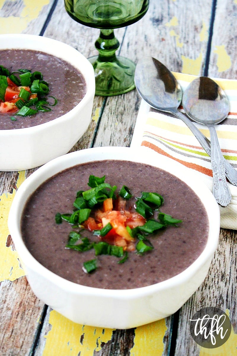 Vegan No-Cook Black Bean Soup | The Healthy Family and Home