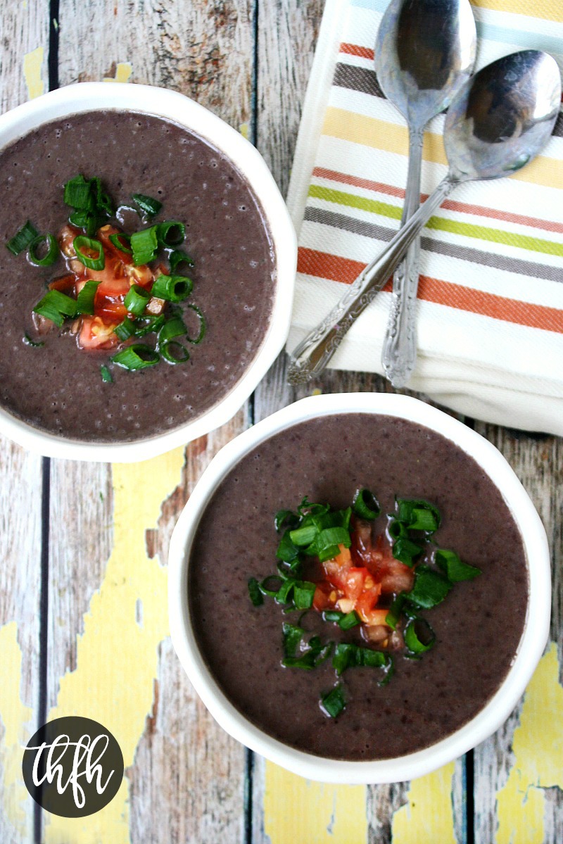 Vegan No-Cook Black Bean Soup | The Healthy Family and Home