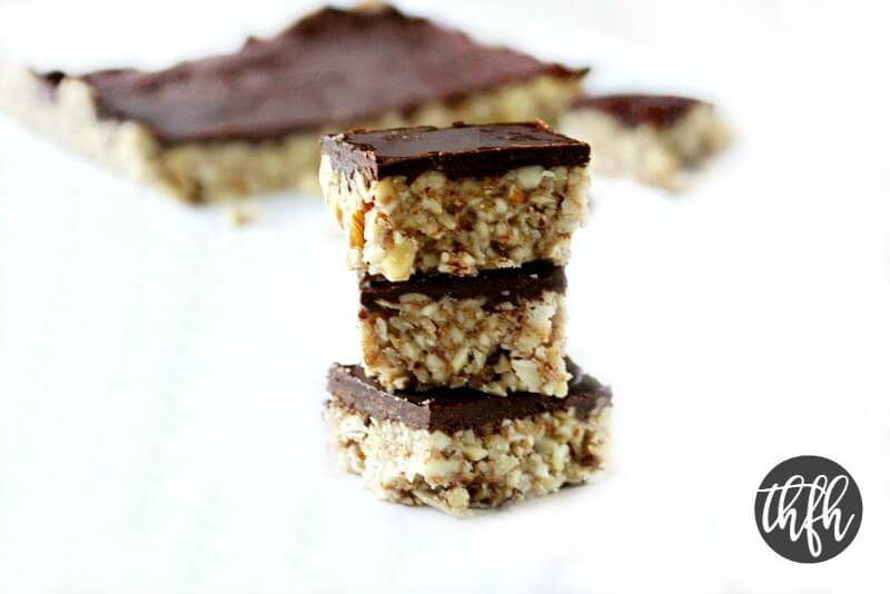 Gluten-Free Vegan Almond Power Bars with Chocolate Topping | The Healthy Family and Home