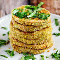 Gluten-Free Vegan Healthy Oven-Baked "Fried" Green Tomatoes | The Healthy Family and Home