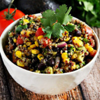 Vegan Red Quinoa and Mango Salad with Lime Dressing | The Healthy Family and Home