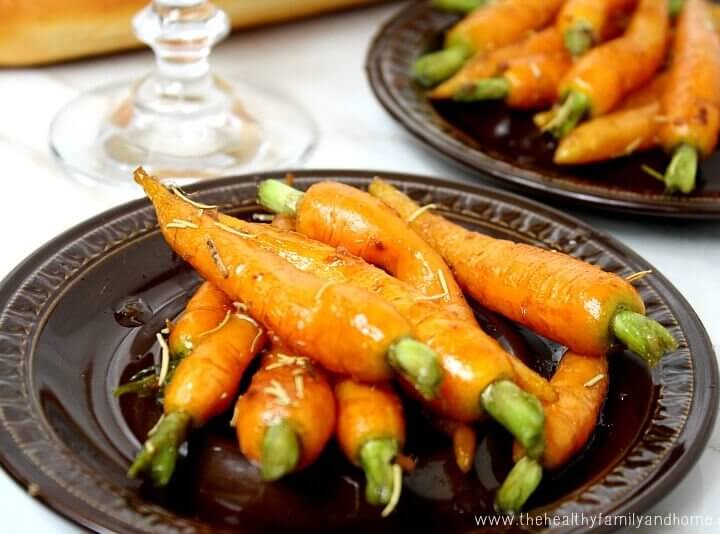 Rosemary and Garlic Maple Glazed Carrots | The Healthy Family and Home