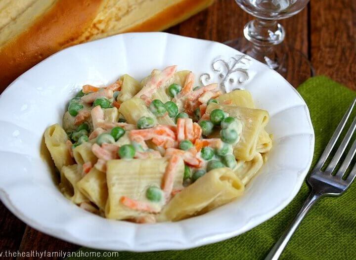 Vegetable Rigatoni with Creamy Cauliflower Sauce | The Healthy Family and Home