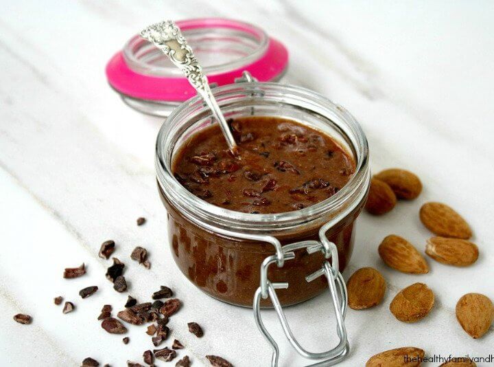 Crunchy Cacao Nib Chocolate Almond Butter | The Healthy Family and Home