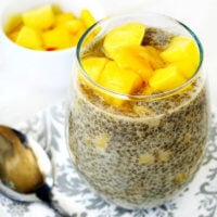 Gluten-Free Vegan Vanilla Bean and Mango Chia Seed Pudding | The Healthy Family and Home