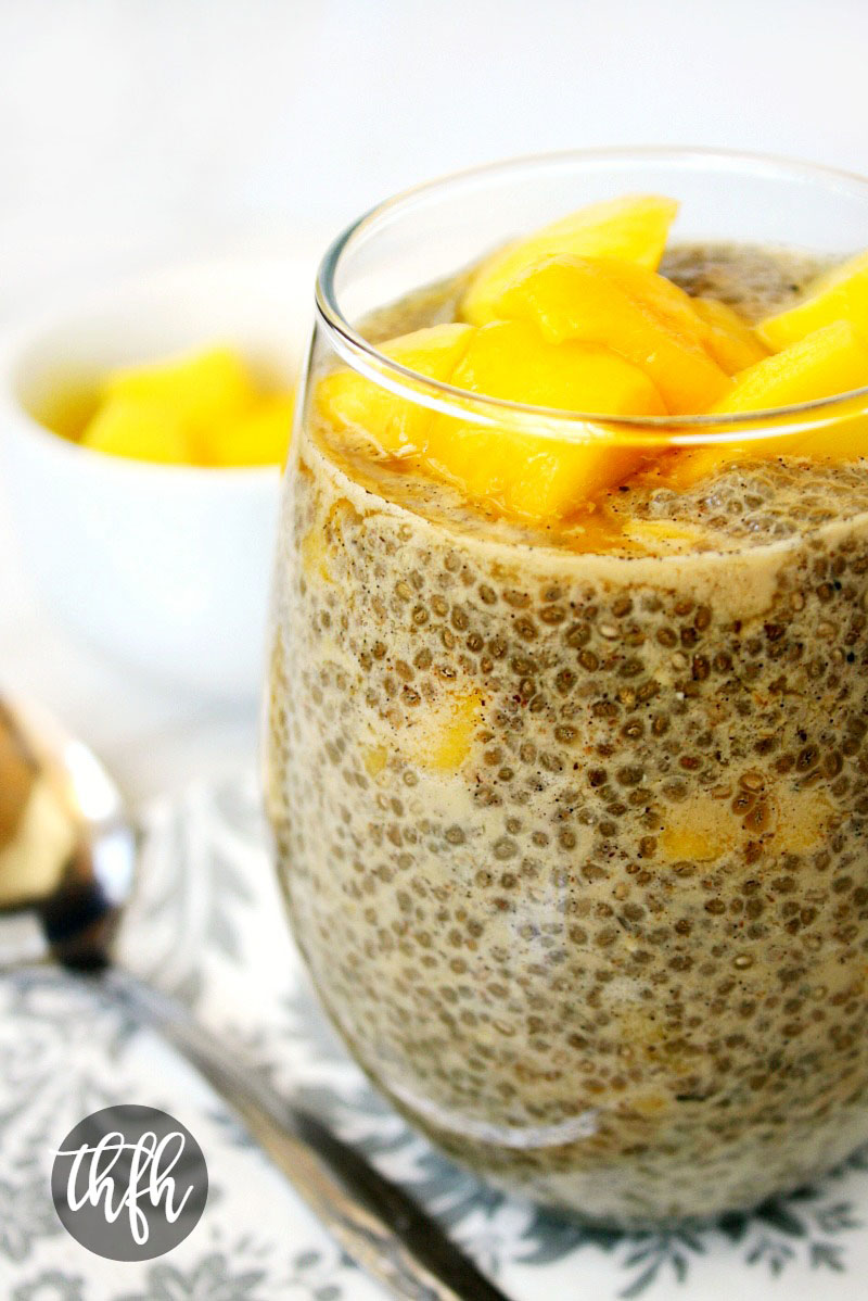 Gluten-Free Vegan Vanilla Bean and Mango Chia Seed Pudding | The Healthy Family and Home