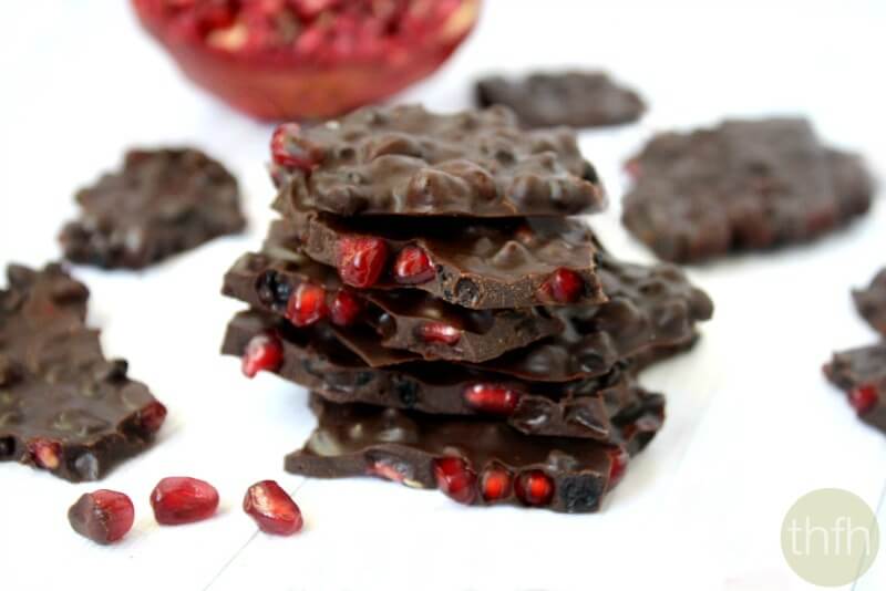 Pomegranate And Dried Blueberry Chocolate Bark Clean Eating Recipes