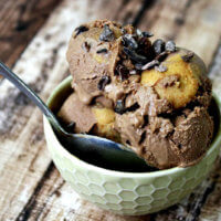 Vegan No-Churn Chocolate Peanut Butter Swirl Ice Cream | The Healthy Family and Home