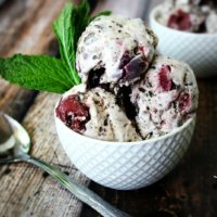 Vegan Black Forest Ice Cream with Cherries and Brownie Chunks | The Healthy Family and Home