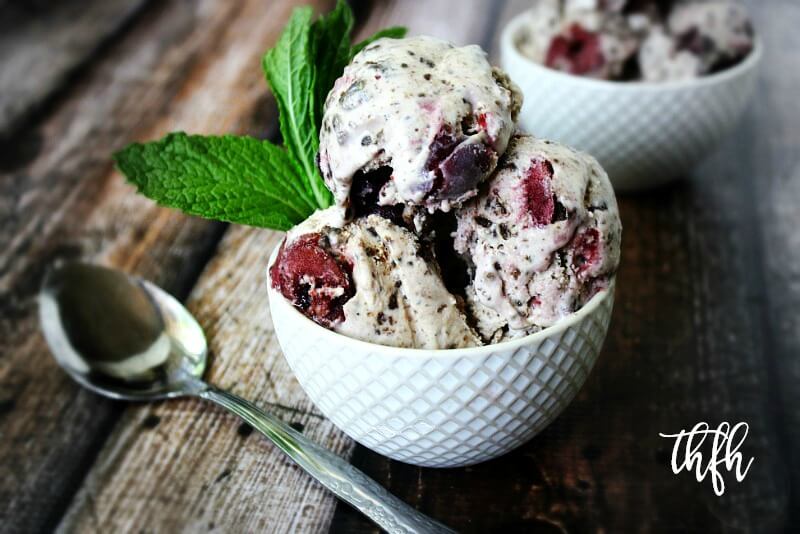 Vegan Black Forest Ice Cream with Cherries and Brownie Chunks | The Healthy Family and Home