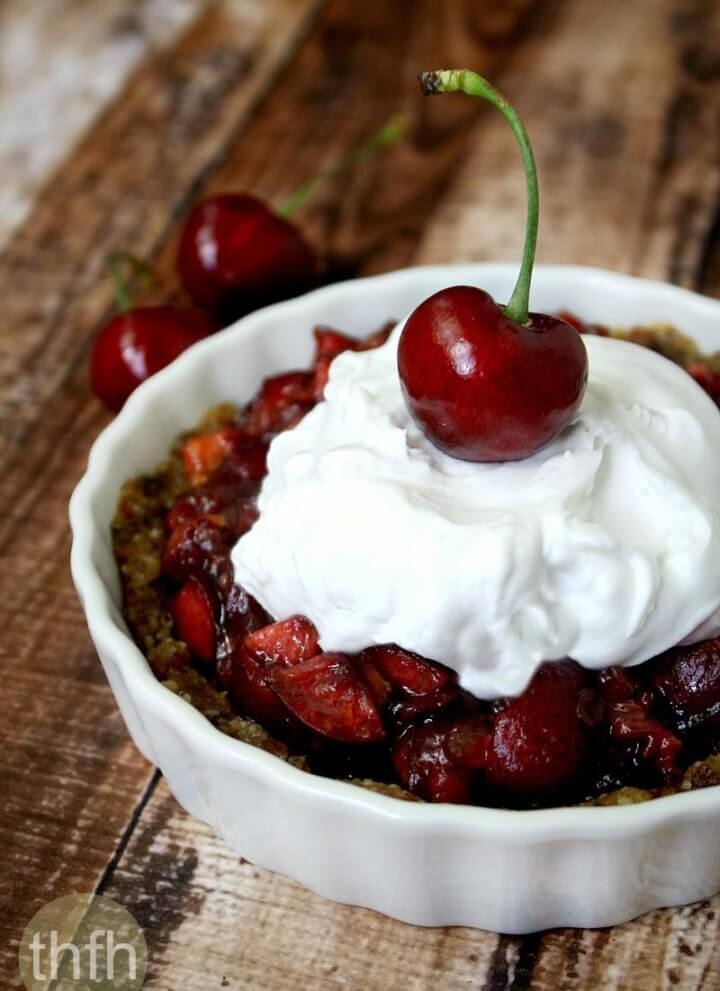 Clean Eating Vegan Cherry Tart | The Healthy Family and Home