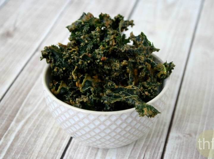 Kale Chips with Spicy Peanut Sauce | The Healthy Family and Home
