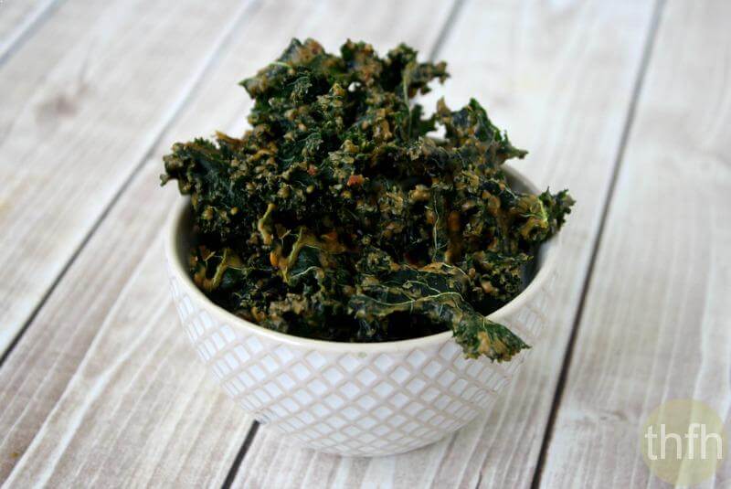 Kale Chips with Spicy Peanut Sauce | The Healthy Family and Home