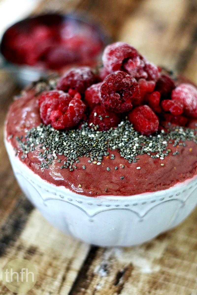 Raspberry Acai Smoothie Bowl | The Healthy Family and Home