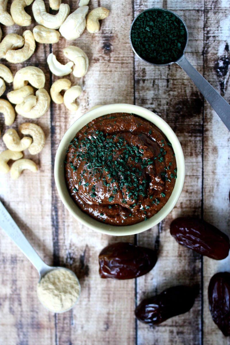 Superfood Cashew Butter with Spirulina Crunchies | The Healthy Family and Home