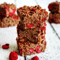 Gluten-Free Vegan Chocolate Raspberry Crispy Treats | The Healthy Family and Home