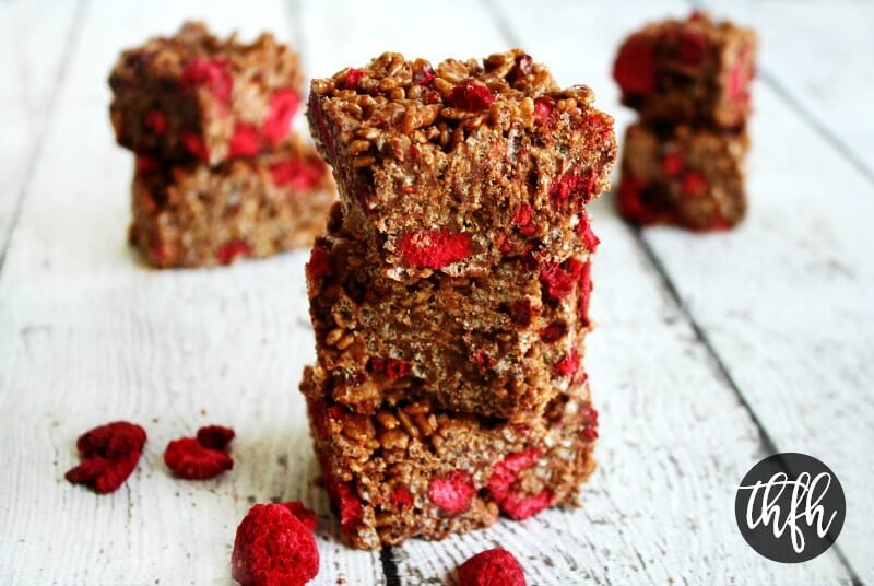 Gluten-Free Vegan Chocolate Raspberry Crispy Treats | The Healthy Family and Home