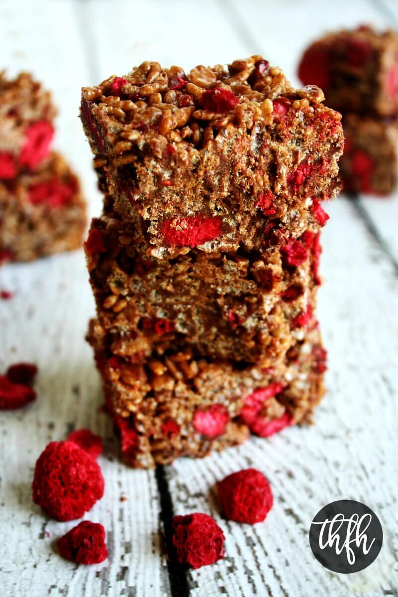 Gluten-Free Vegan Chocolate Raspberry Crispy Treats | The Healthy Family and Home