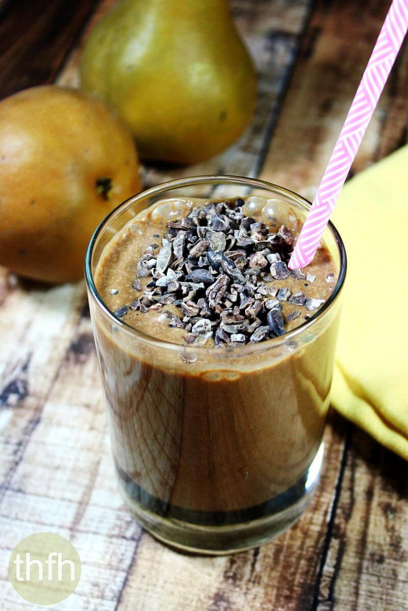 Gluten-Free Vegan Chocolate and Pear Protein Smoothie