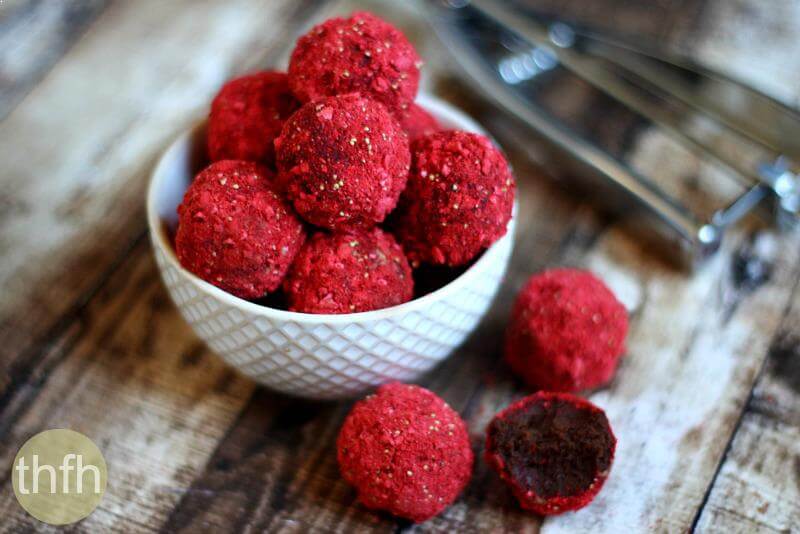 Clean Eating Vegan Strawberry Fudge Truffles | The Healthy Family and Home