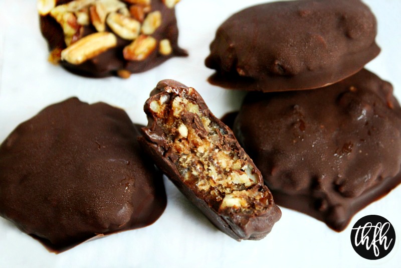 Clean Eating Vegan Chocolate Covered Turtles | The Healthy Family and Home