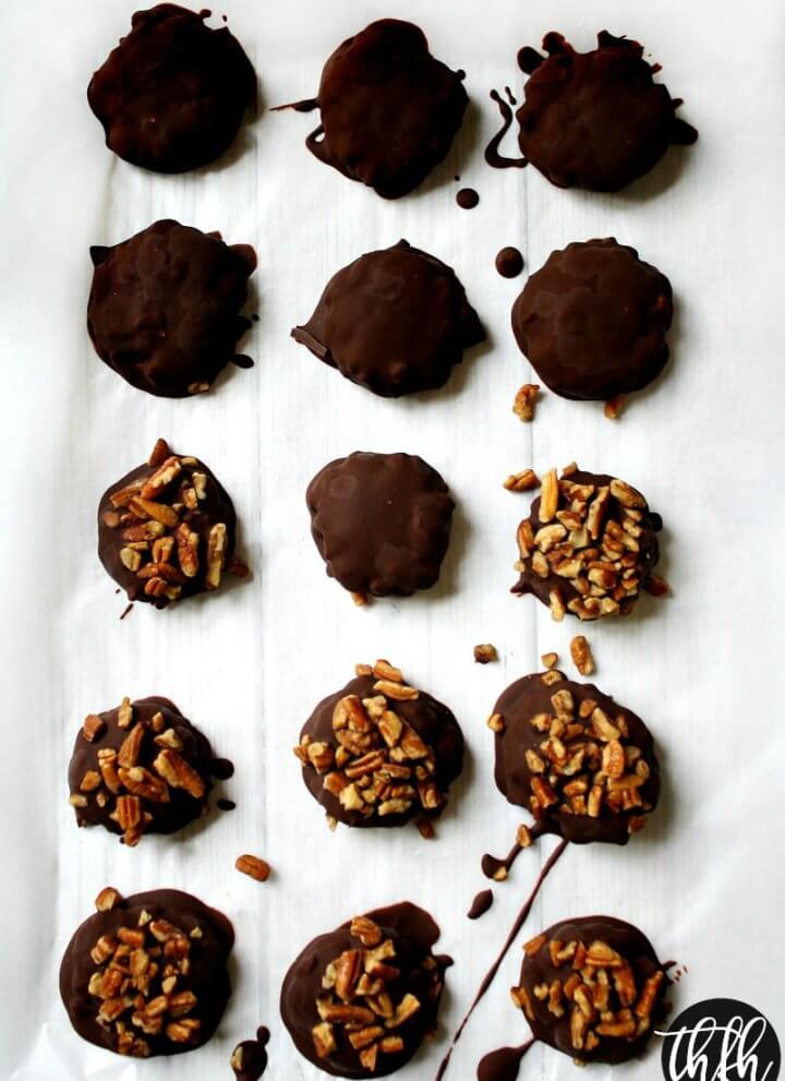 Clean Eating Vegan Chocolate Covered Turtles | The Healthy Family and Home