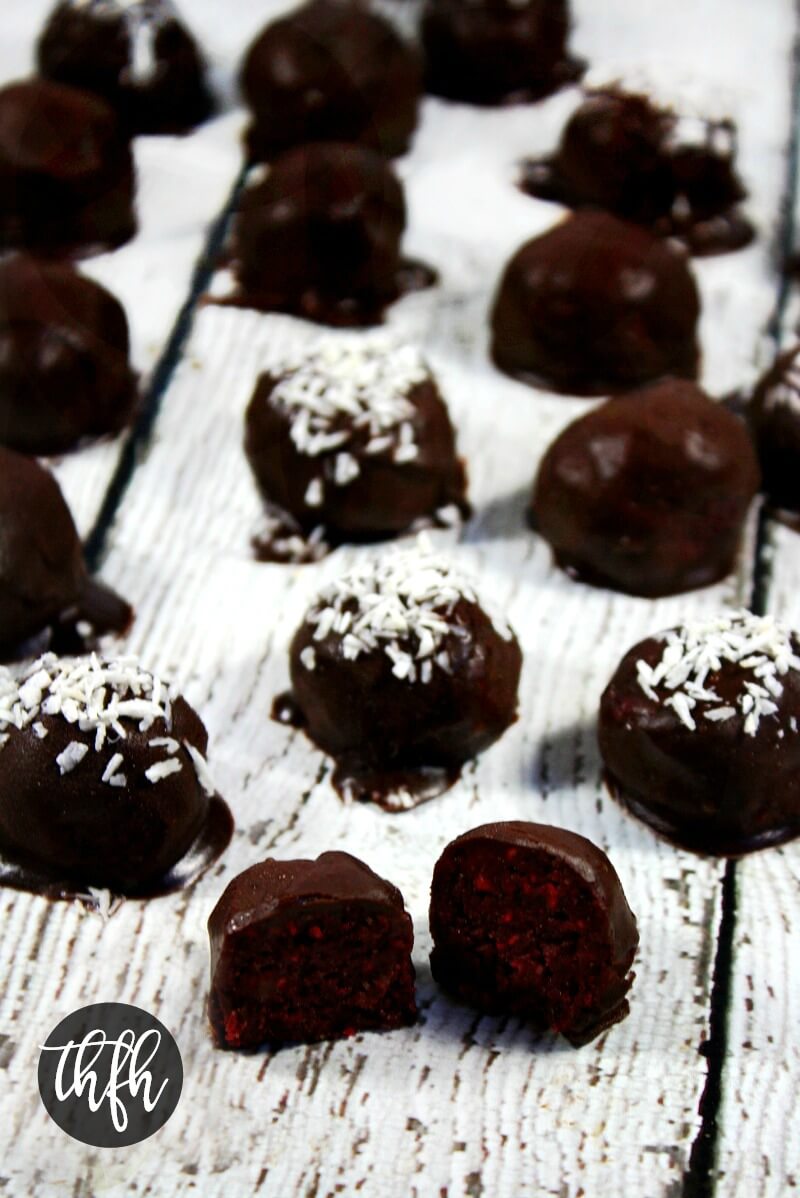 Clean Eating Vegan Raspberry Truffles | The Healthy Family and Home