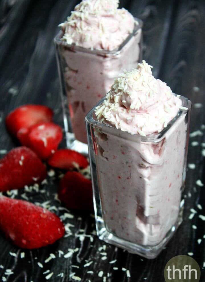 Clean Eating Vegan Strawberry Mousse | The Healthy Family and Home
