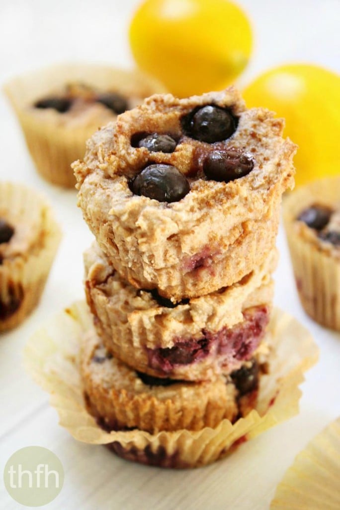  Vegan Lemon Blueberry Blender Muffins | The Healthy Family and Home