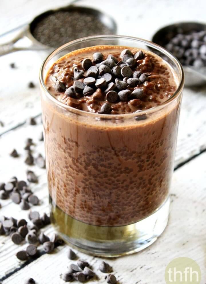 Vegan Chocolate Chip Chia Seed Pudding | The Healthy Family and Home