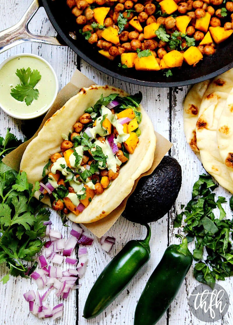 Vegan Spicy Chickpea and Mango Wraps | The Healthy Family and Home
