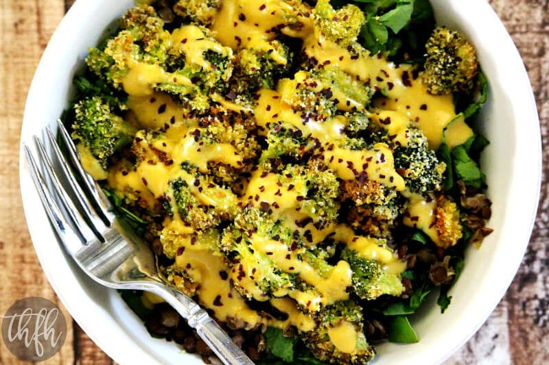 Lentil and Broccoli Bowl with Pumpkin Tahini Dressing | The Healthy Family and Home