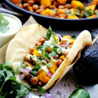 Vegan Spicy Chickpea and Mango Wraps | The Healthy Family and Home