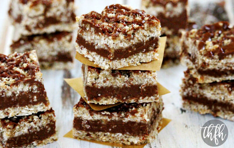 Gluten-Free Vegan No-Bake Chocolate Peanut Butter Oat Bars | The Healthy Family and Home