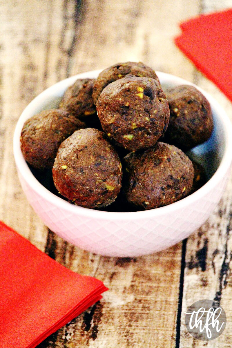 Gluten-Free Vegan Chocolate Chip and Pistachio Brownie Truffles | The Healthy Family and Home