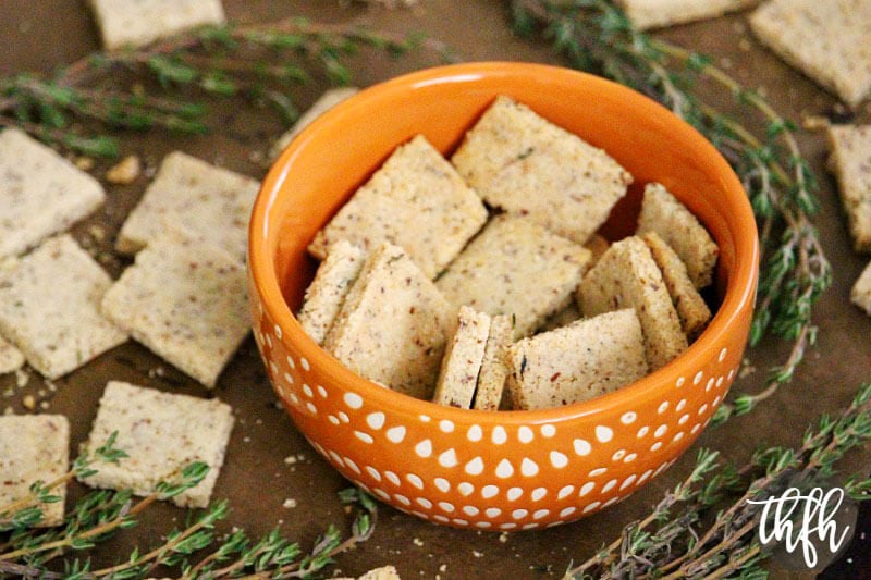 Gluten-Free Vegan Thyme and Garlic Crackers | The Healthy Family and Home
