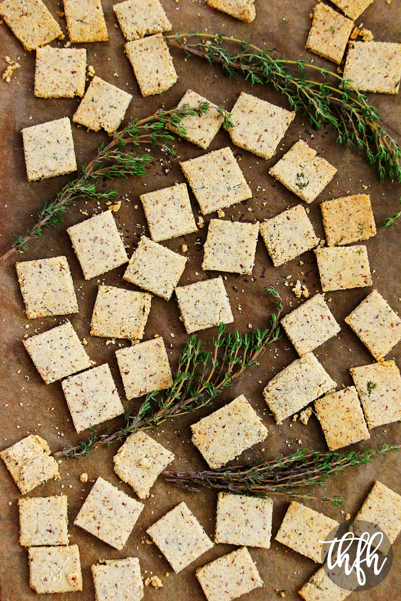 Gluten-Free Vegan Thyme and Garlic Crackers | The Healthy Family and Home