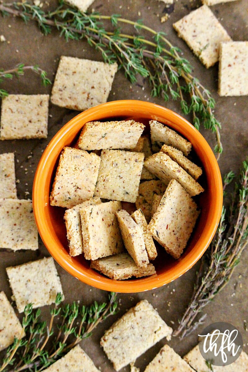 Gluten-Free Vegan Thyme and Garlic Crackers | The Healthy Family and Home