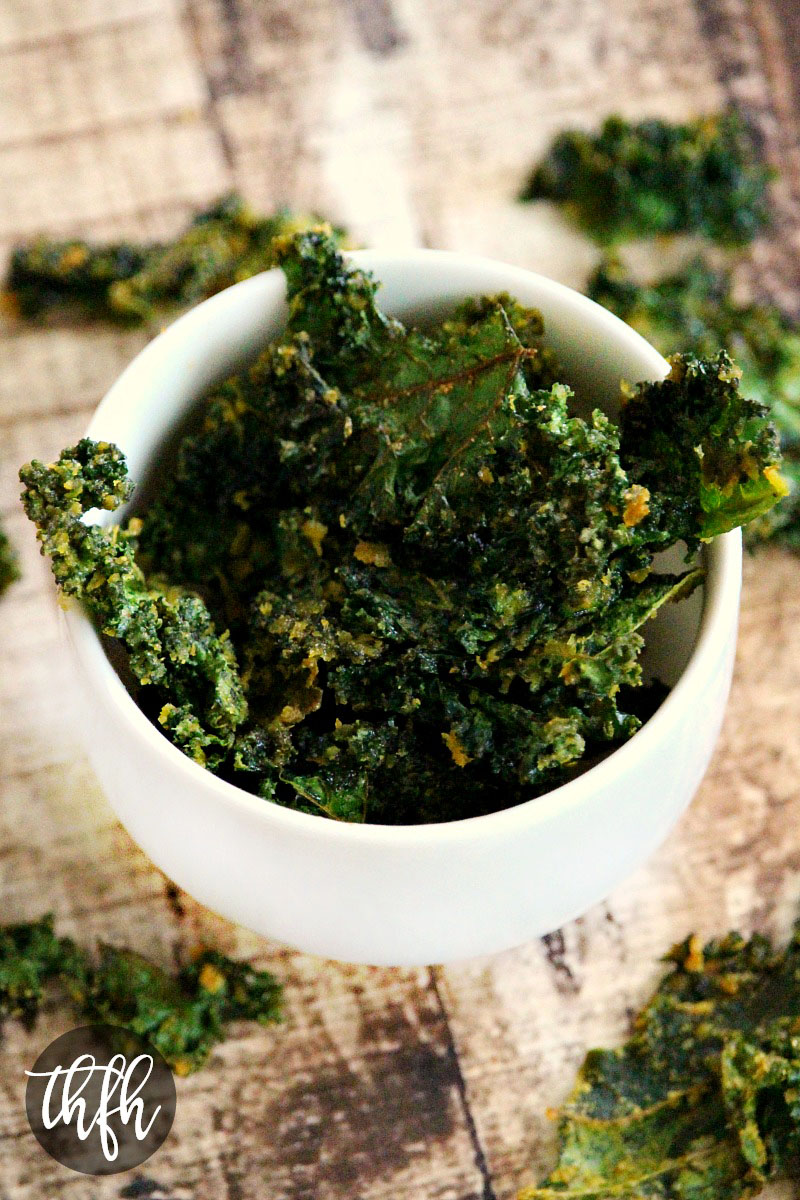 Vegan Baked Cheesy Kale Chips | The Healthy Family and Home