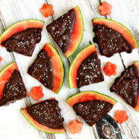 Chocolate Covered Watermelon Slices with Sea Salt | The Healthy Family and Home