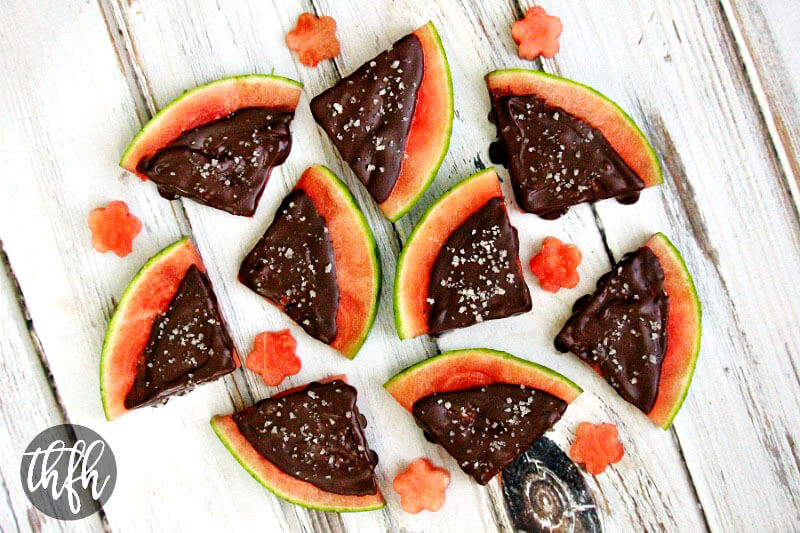 Chocolate Covered Watermelon Slices with Sea Salt | The Healthy Family and Home