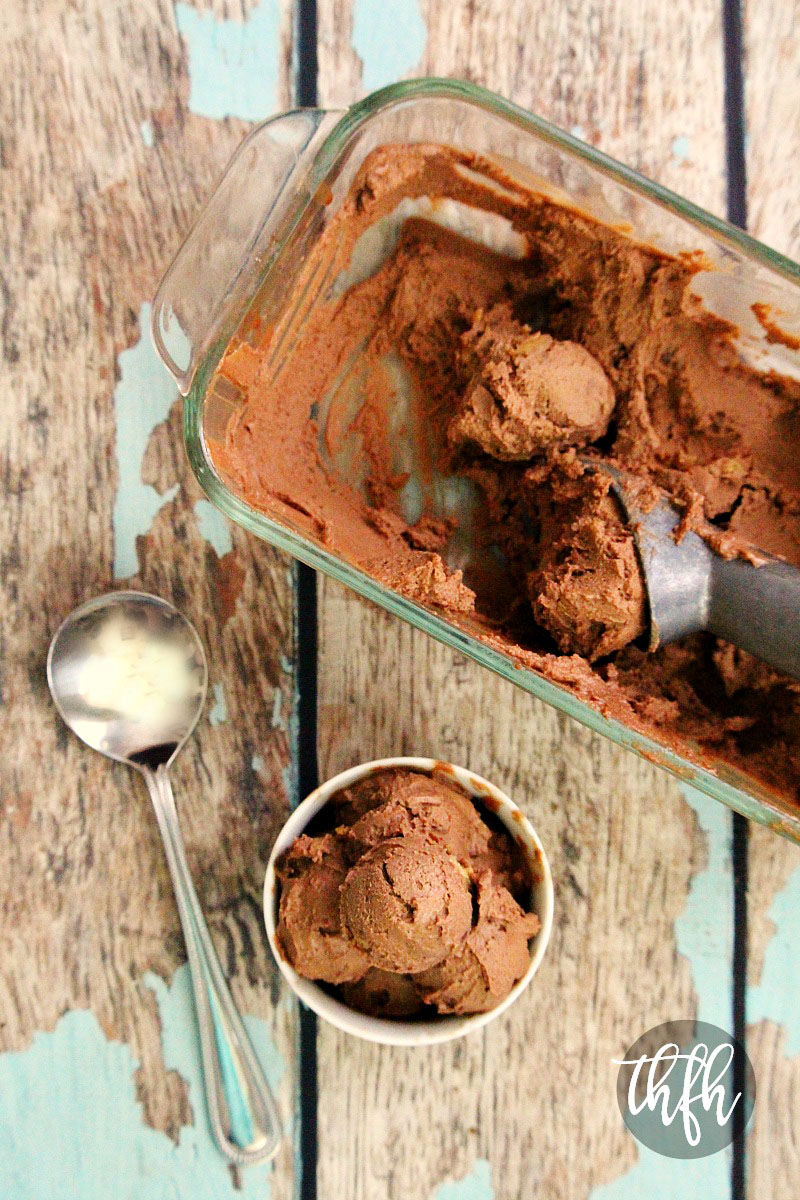 Gluten-Free Vegan Hazelnut "Nutella" Ice Cream with Chocolate Chip Cookie Chunks | The Healthy Family and Home