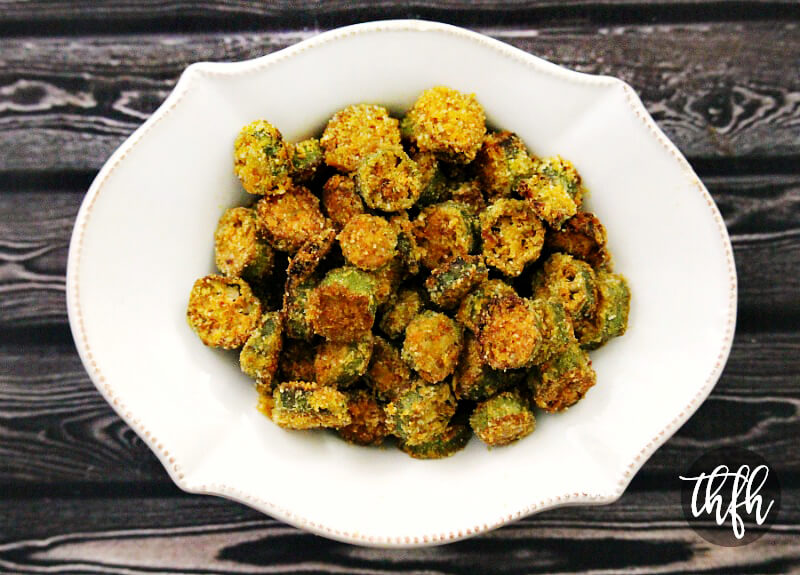 Gluten-Free Vegan Oven-Baked Okra Bites | The Healthy Family and Home