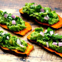 Gluten-Free Vegan Oven-Baked Sweet Potato "Toast" with Spicy Guacamole | The Healthy Family and Home